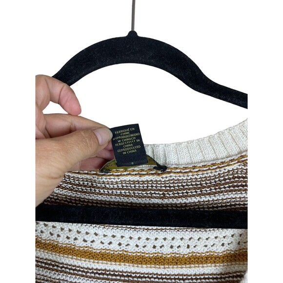 House of‎ Harlow 1960 Cardigan Womens Small Stripe Puff Sleeve Cropped Sweater - Picture 4 of 10